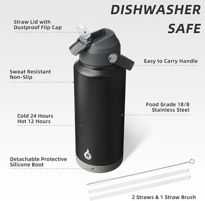 BJPKPK 32oz Insulated Water Bottle, Stainless Steel Bottle - Image 3