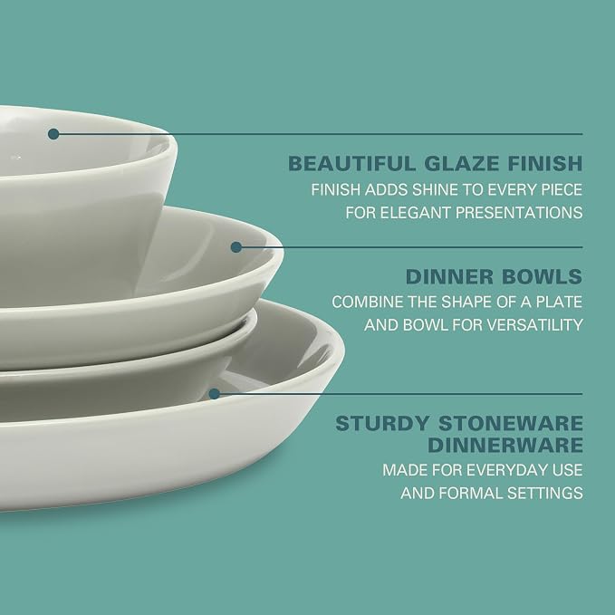 Gibson Home Summer Shades 16 Piece Plates and Bowls Dishes Service - Image 3
