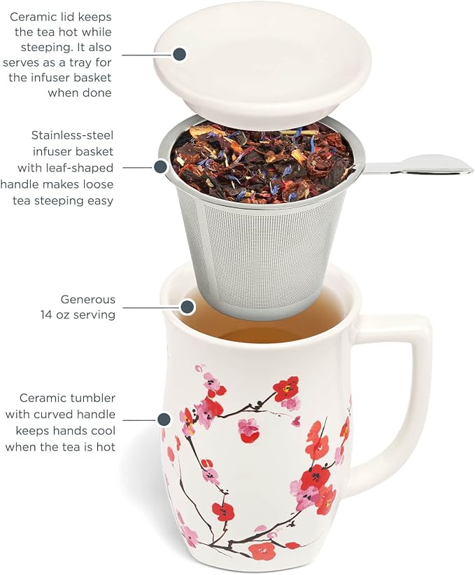Tea Forte Ceramic Fiore Tea Cup - Image 4