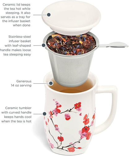 Tea Forte Ceramic Fiore Tea Cup - Image 4
