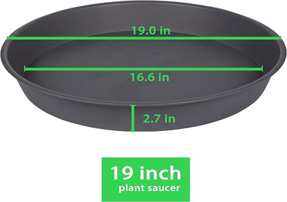 4 Pack of 18 19 inch Plant Saucer Round, Deep Plant Saucers - Image 2