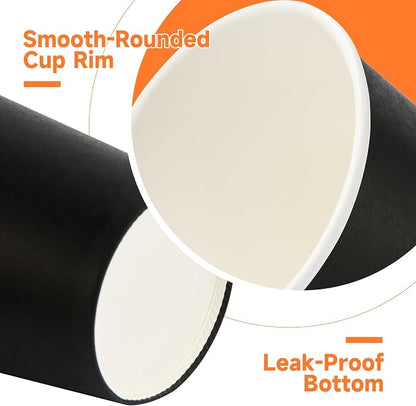 METAPRINT 100 Pack 12 oz Disposable Coffee Cups - Image 4