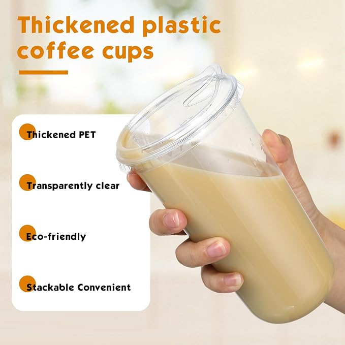 Baderke 50 Pcs Round Bottom Plastic Cups - Image 4