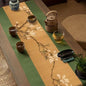 Asian Style Bamboo Table Runner, Ancient Chinese Paintings Zen Table Mat by Unknown
