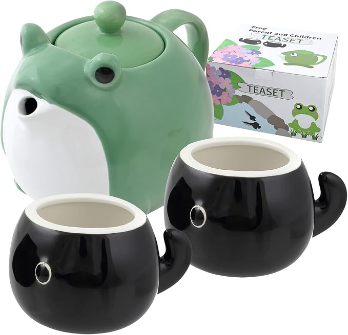 Frog Teapot & Cup Set, Japanese Tea Service by HAKONE+YOSEGI