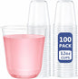 WELLIFE 100 Pcs 12 oz Clear Plastic Cups | Disposable Wine Glasses Stemless by WELLIFE