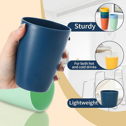 Lazycorner Wheat Straw Cup 12 Pcs Drinking Glasses Unbreakable Drinking Cup - Image 5