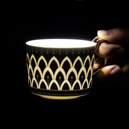 KAMMAK Tea Cups and Saucers Set of 2, Fine Bone China Coffee Cups, NX027 | - Image 6