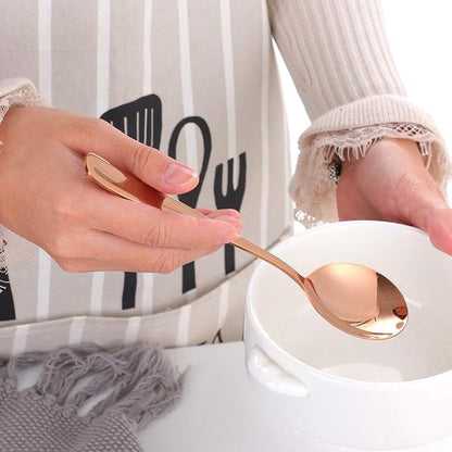 Buyer Star Bouillon Spoon Sets, 7-Inch Round Soup Spoons, Stainless Steel - Image 3