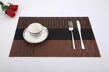 SHACOS Placemats Set of 4 Woven Vinyl Table Mats Place Mats - Image 4