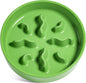 Ceramic Slow Feeder Dog Bowls Small Breed, 0.5 Cups Dog Food Dish for Fast Eaters, Puzzle Bowl for Small Dogs and Cats, 5.5 Inch-Green