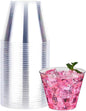 RACETOP 9 oz 50 packs Clear Disposable Plastic Cups, Durable Plastic Cups by RACETOP