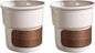 Ceramic Coffee Mug with Sleeve, 220ml Insulated Latte Cup, Minimalist White by Boxonly