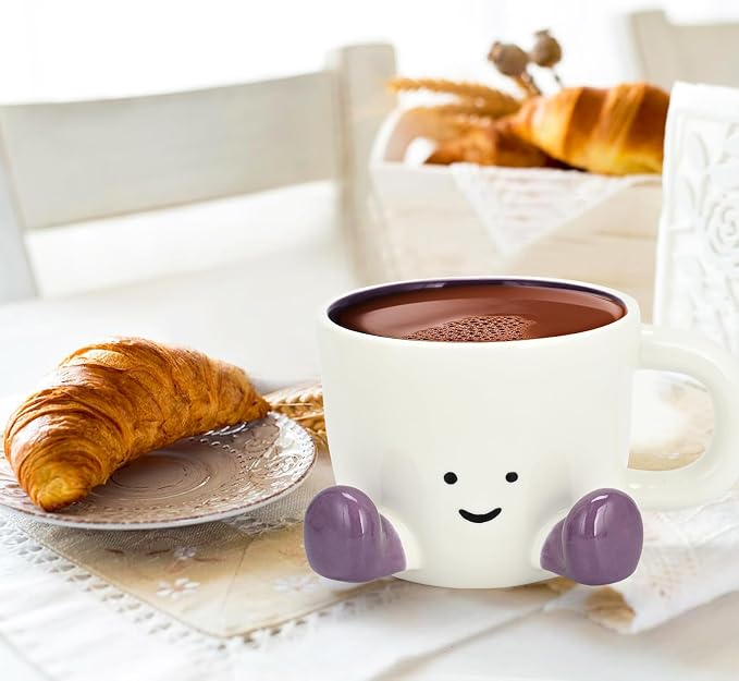 Coffee Mugs, Cute funny Mug For Women, 380ml Unique Ceramic Coffee Tea Cups - Image 5