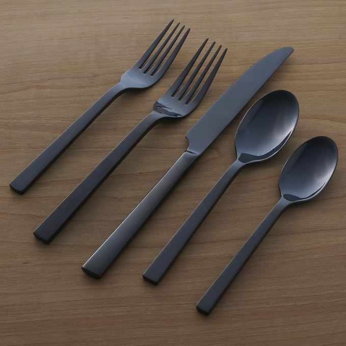 Oneida Chefs Table Midnight Matte 20-Piece Silverware Set - Image 2