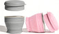 Collapsible Travel Cup with Lid - 6oz Mini Silicone Folding Cup with Stainless by zhuzhiloono