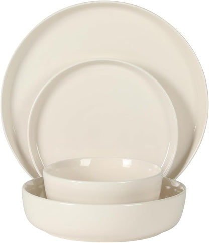 Gibson Home Serenity 16 Piece Modern Porcelain Dinnerware Set - Image 9