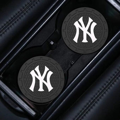 Silicone Yankees Car Cup Holder Coasters,Baseball Fans Car Coasters for NY Yankees Fans, Non-Slip Universal Fit Cup Holder Insert