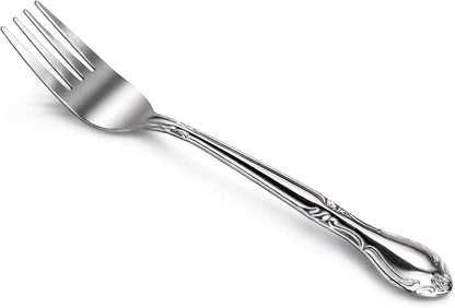 New Star Foodservice Rose Pattern 18/0 Stainless Steel Salad Fork, Commercial - Image 2