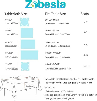 Zobesta Linen Table Cloth Rectangle Tables 60 x 120 Inch, Cotton Linen Burnt Orange Tablecloth Washable Farmhouse Soft Fall Tablecloth for Outdoor, Party, Holiday, Picnic, Dining