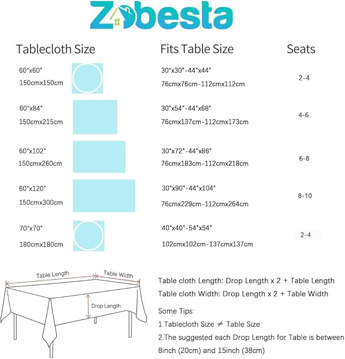 Zobesta Sage Green Table Cloth 60 x 120 Inch, Cotton Green Linen Tablecloth for Rectangle Tables, Heavy Weight Washable Farmhouse Soft Boho Tablecloth for Party, Holiday, Picnic, Dining, Outdoor,Fall