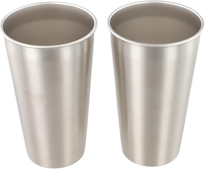 Stainless Steel Camping Mug Set, Lightweight Handleless Travel Coffee Cup - Image 2
