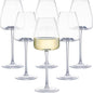 White Wine Glasses Set of 6, 15oz Crystal Wine Glasses by iridisenti