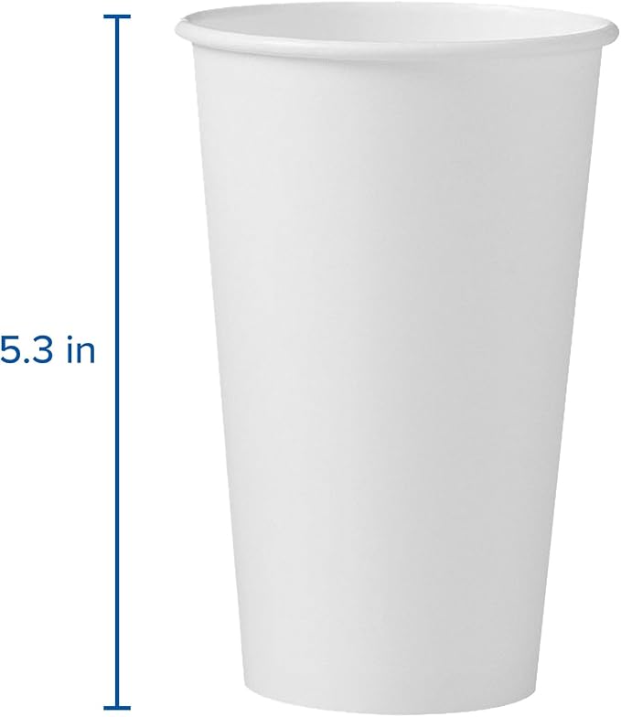 Solo Foodservice 316W 16 Oz. White Paper Hot Cup noHandle Singlepoly - Image 3
