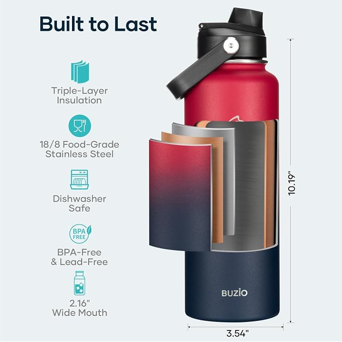 BUZIO Triple Wall Vacuum Water Bottle - Image 4