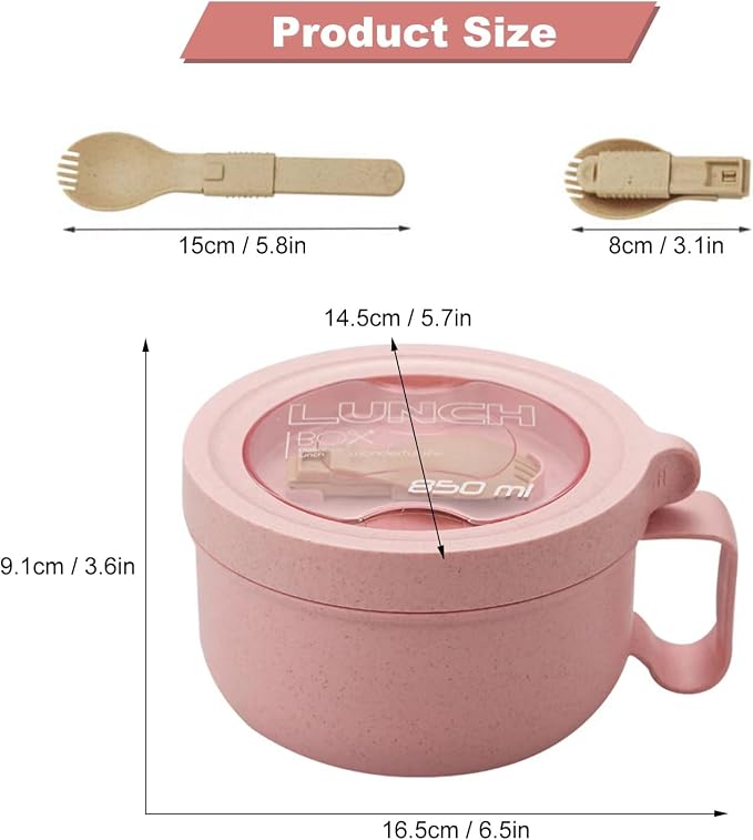Rarapop 28.7oz Microwave Soup Bowl Containers - Image 3