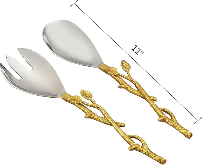 Golden Vine Salad Server Set - Image 2