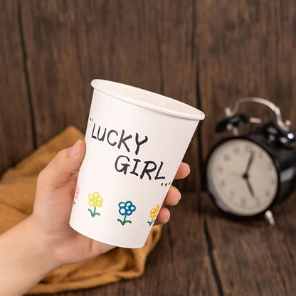 METAPRINT 12 oz Disposable Paper Coffee Cups, Thickened Design - Image 8