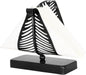OwlGift Freestanding Modern Napkin Holder with Leaf Design, Tabletop Tissue Dispenser, Napkin Storage Organizer – Black