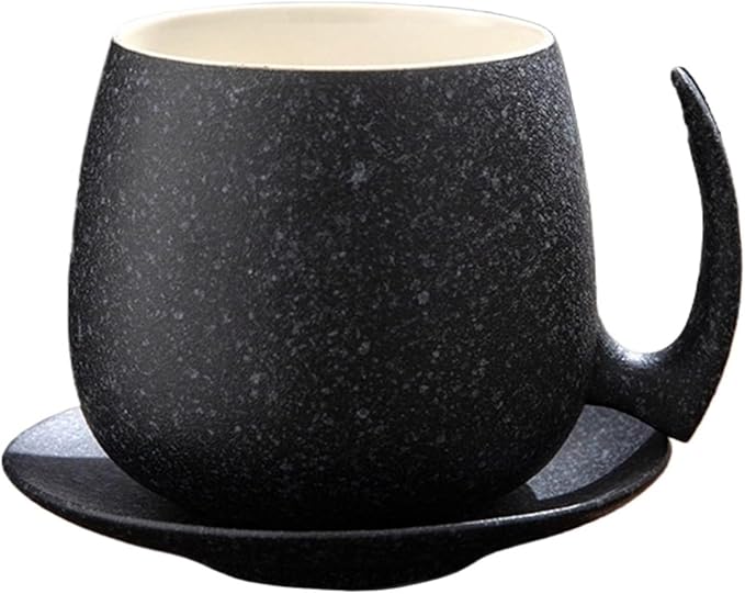 Modern simple black and white ceramic coffee cup set, high temperature immune by Unknown