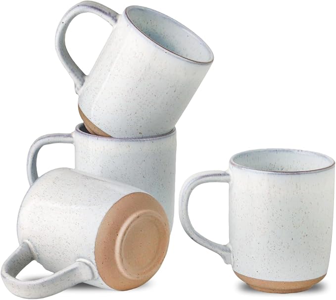 HASENSE Ceramic Coffee Mugs Set of 4, 14 oz Stoneware Coffee Cups by Hasense