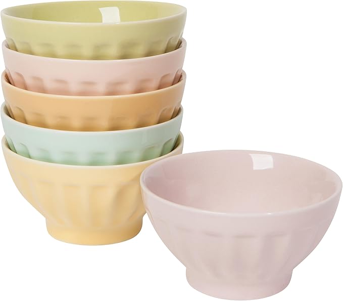 Now Designs Flora Stoneware Sundae Bar Bowls, 4 oz by NowDesigns