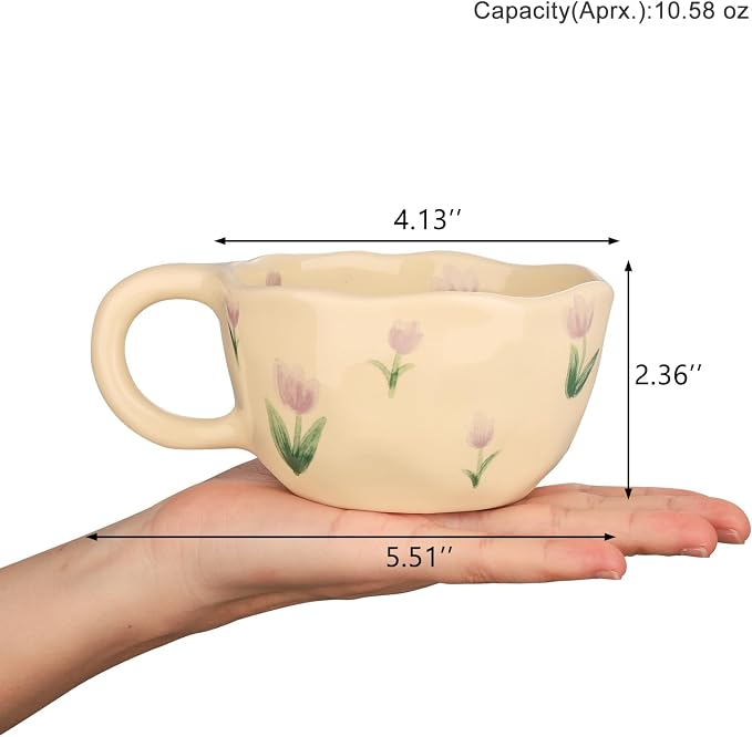 VanEnjoy Ceramic Cup, Cute Coffee Mug, Strawberry Mug, Aesthetic Coffee Mug - Image 2
