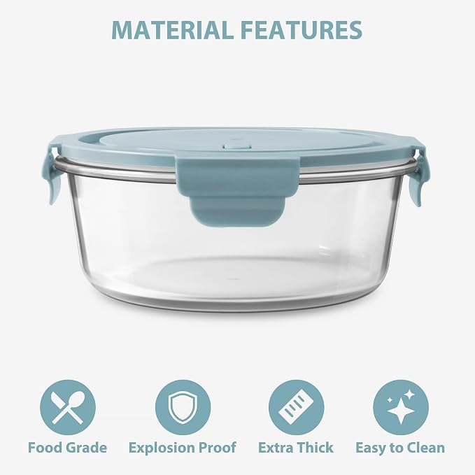 2.5 Cup/20oz Glass Meal Prep Food Storage Containers - Image 7