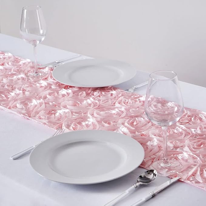 14"X108" Rosette Table Runners by TABLECLOTHSFACTORY