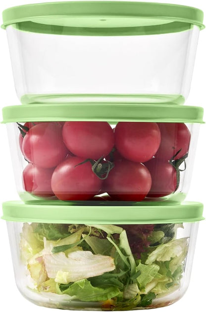 6-Piece Glass Food Storage Containers Set | 2-Cup, Leakproof | Microwave - Image 2