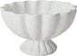 Pedestal Decorative Bowl Home Decor - Morden Handicraft Decorative Fruit Bowl for Kitchen Counter, Chic Ruffle Bowl Centerpiece Decor for Dining Table Coffee Table (Spotted White)