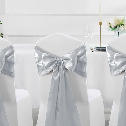 Manyshofu Silver Satin Table Runner 12x108 - Image 6
