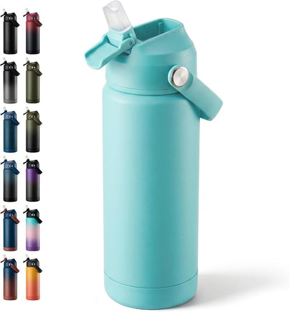 Fijinhom 18oz Insulated Stainless Steel Water Bottle, Wide Mouth Double Wall by Fijinhom