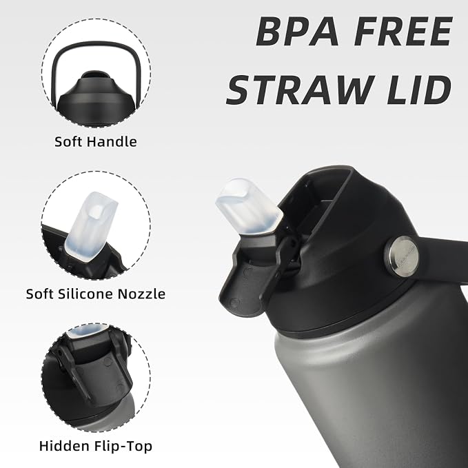 BJPKPK 24oz Insulated Water Bottle, Stainless Steel Bottle - Image 2