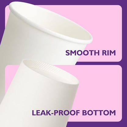 12 oz 50 Pack Disposable Coffee Cups - Image 3