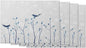 Moslion Watercolor Robin Placemats Animal Birds Sitting On Tree Branch Floral Leaves Nature Table Placemats for Dinning Table Washable Cotton Linen 12x18 Inch, Set of 4…