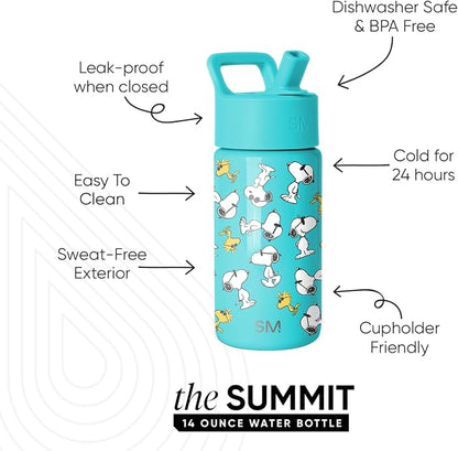 Simple Modern Peanuts Kids Water Bottle & Toddler Cup | 14oz | Insulated - Image 2