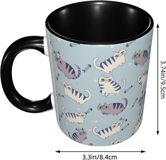 Yrebyou Cats Coffee Mug 11oz Ceramic Cup - Image 2