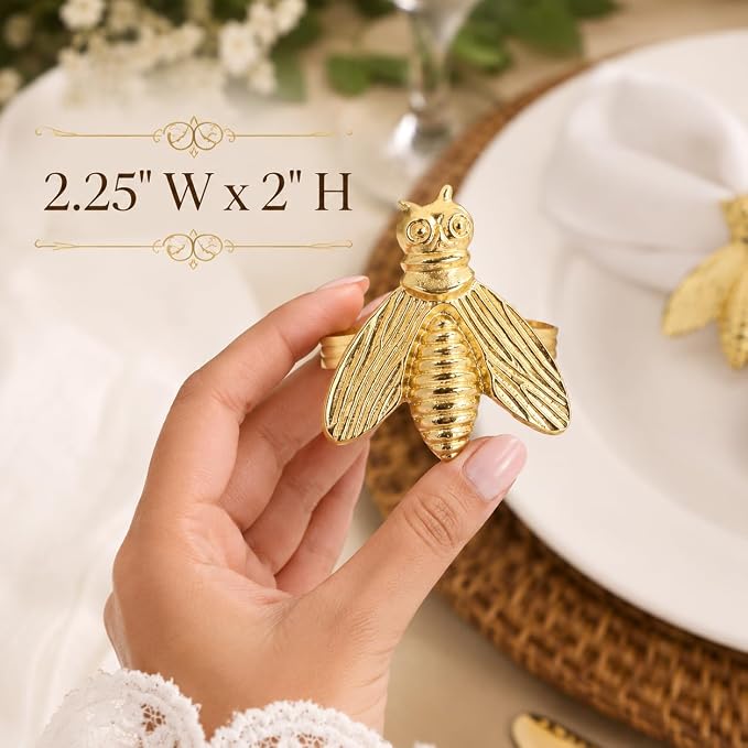 12 Pcs Decorative Fly Napkin Rings - Image 4
