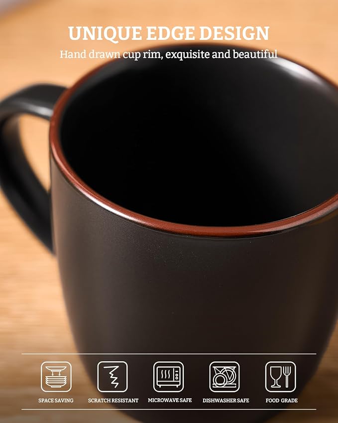 famiware Mercury Coffee Mugs 13 oz, Coffee Mugs Set of 8 - Image 4